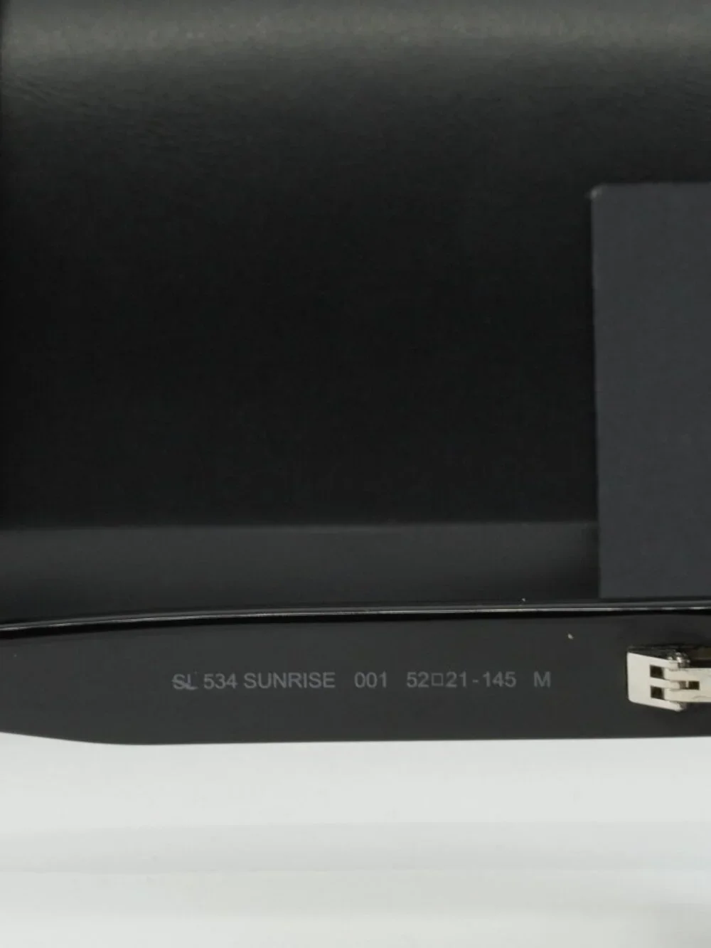 Saint Laurent SL534 SUNRISE 001 Rectangle Sunglasses - Shiny Black/Black